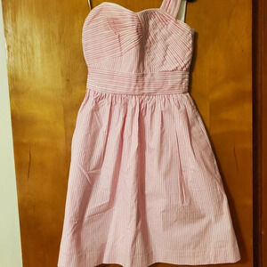 NWT Lilly Pulitzer Addison Dress Pink Tropics Seersucker Sleeveless Size 00